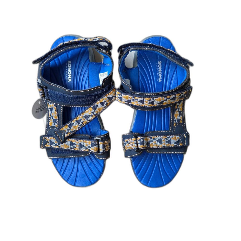 Boy's Adjustable Strap Open Toe Sandal | Size 3 | Outdoor Rubber Heel Strap